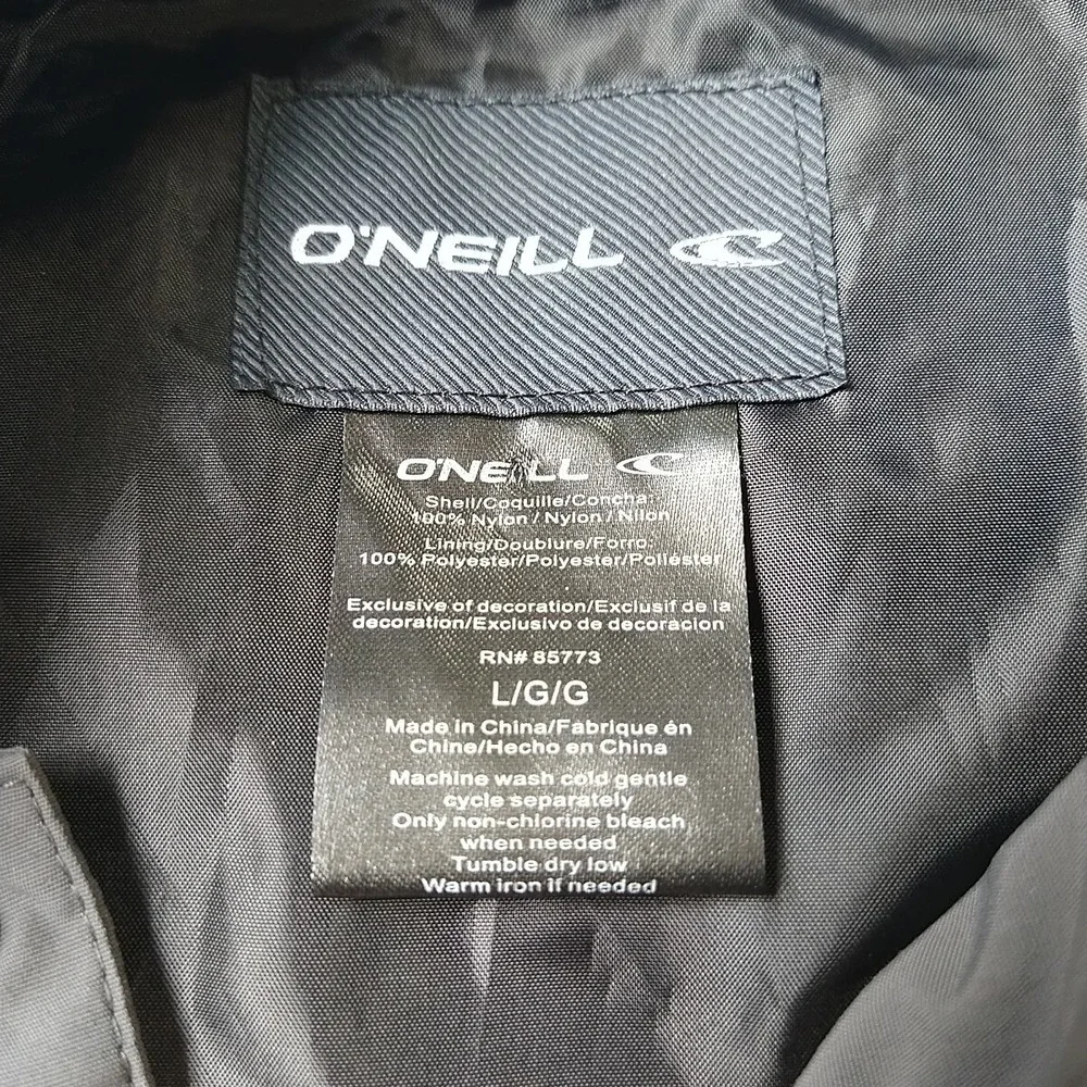 O'Neill Jacket Boys L Black Snap Baseball Sports Outdoors Activity Long Sleeve‎